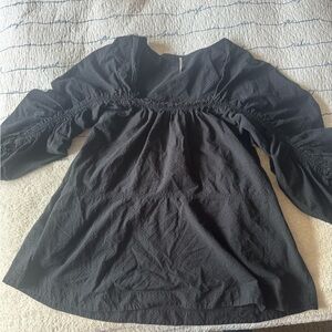 Free People Black Blouse